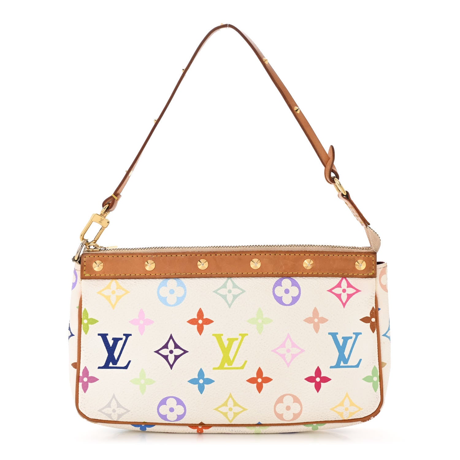 Louis Vuitton Monogram Multicolor Pochette Accessories White 1 of 9