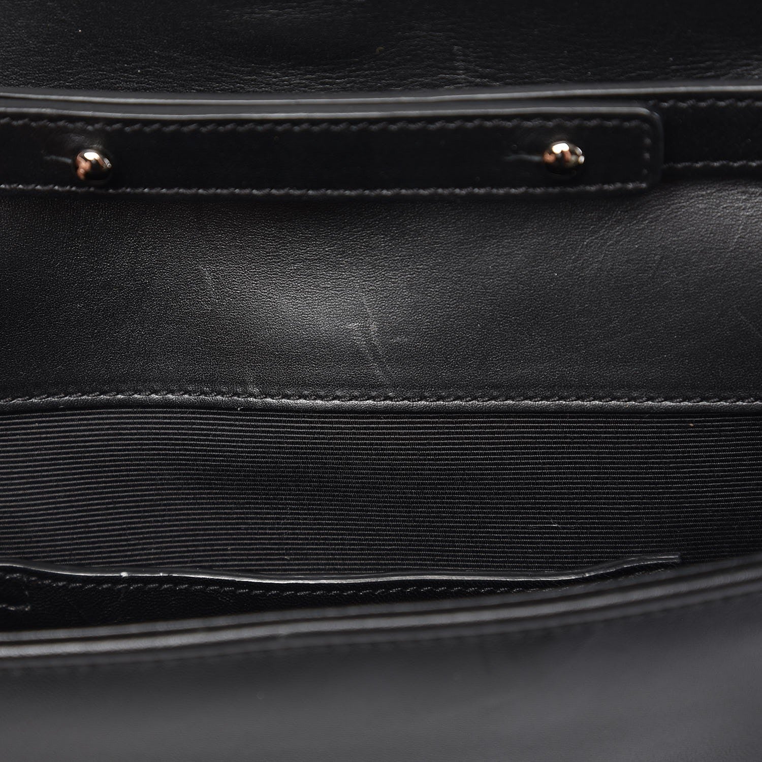 Saint Laurent Lambskin Matelasse Chevron Studded Medium Monogram Satchel Black 9 of 11