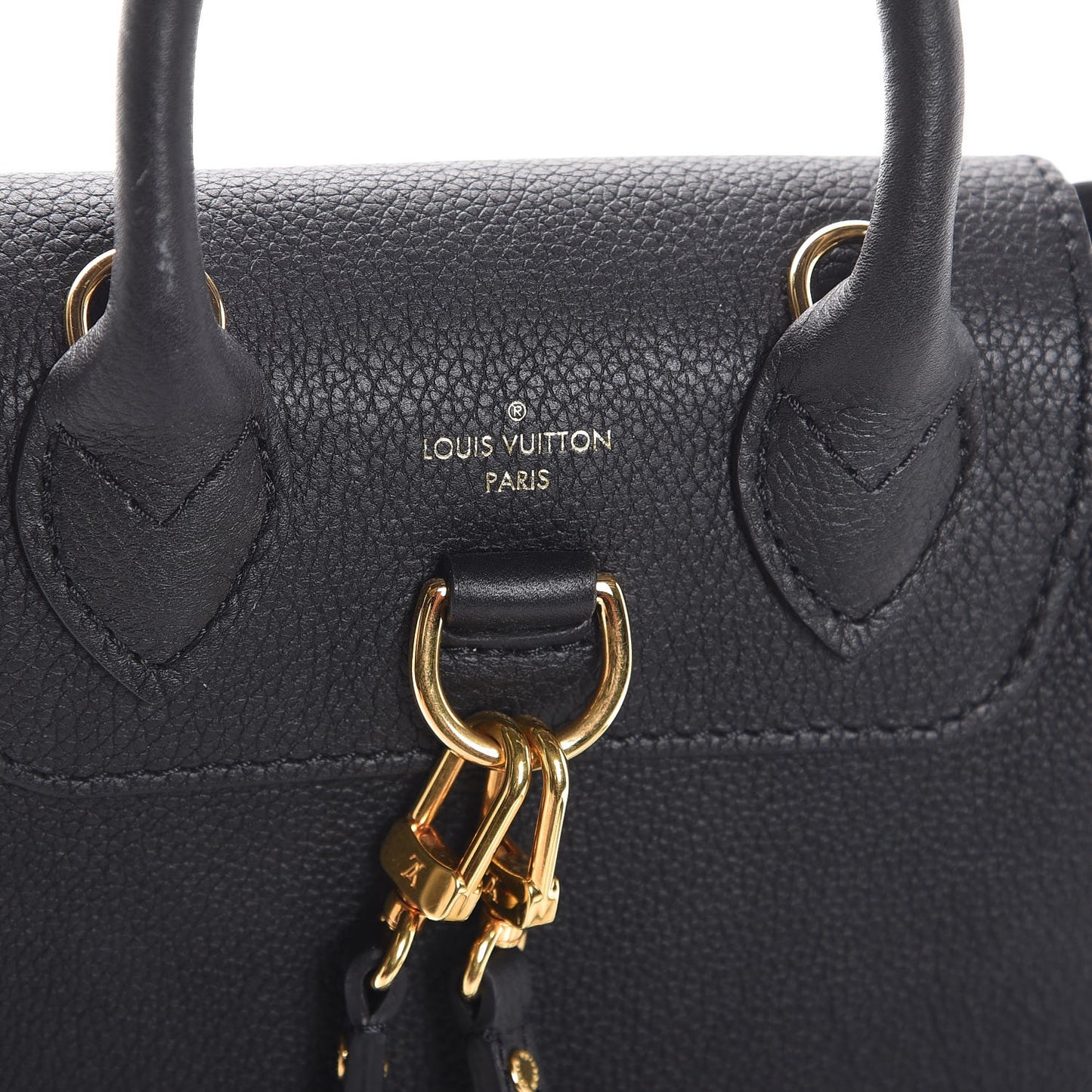 Calfskin Lockme Mini Backpack Black