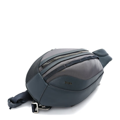 Christian Dior Calfskin Nylon Scarab Sling Bag  Grey 7 of 8