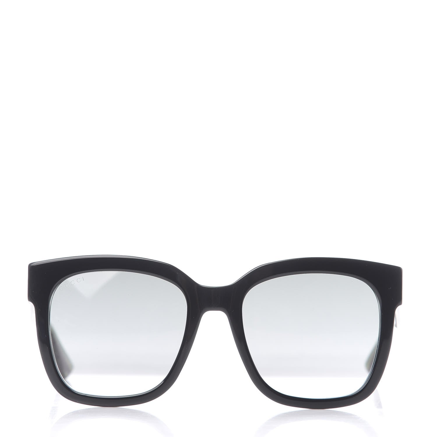 Gucci Square Frame Glitter Sunglasses GG0034S Black Green 2 of 8