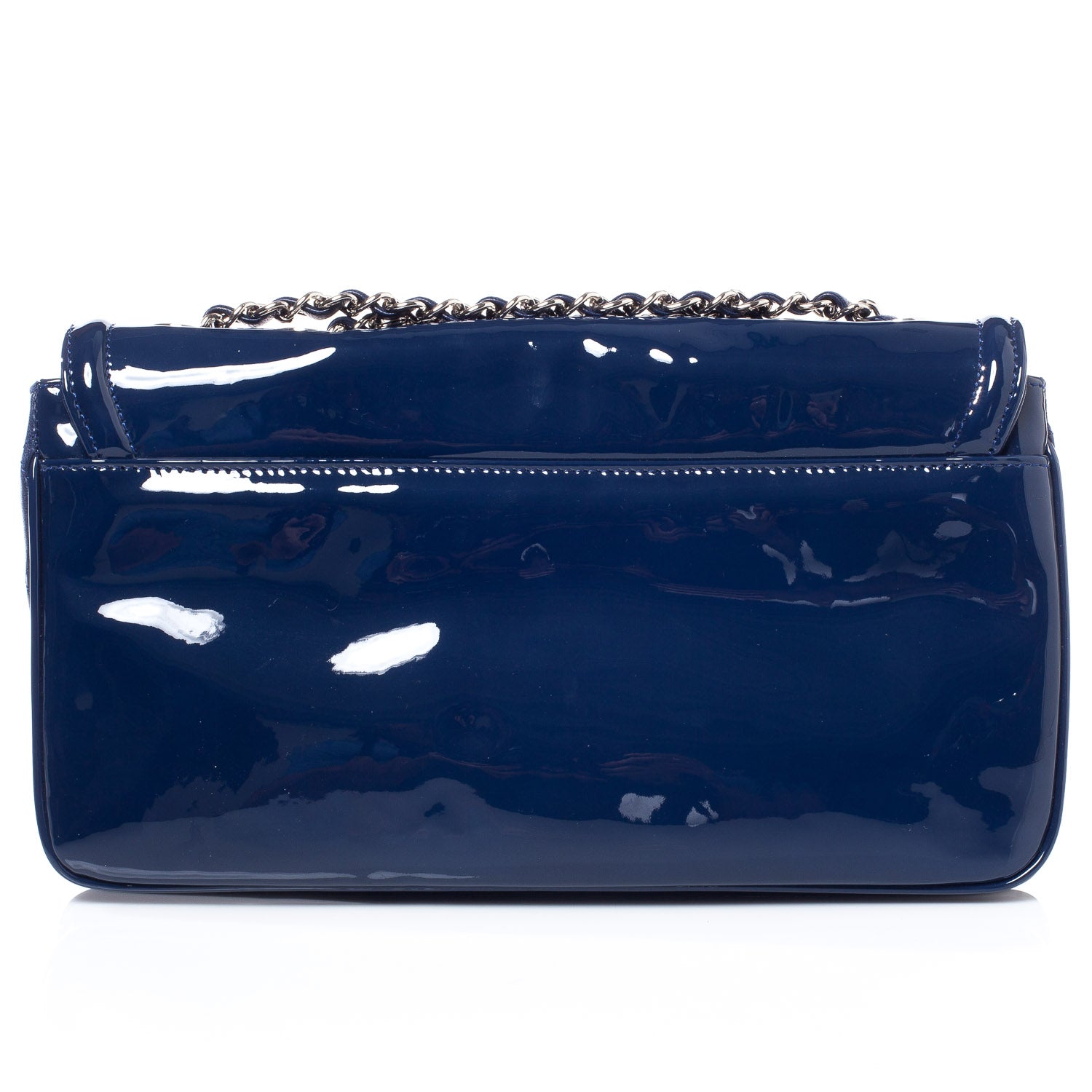 Chanel Vinyl Small Lipstick Flap Bag Blue 3 of 10