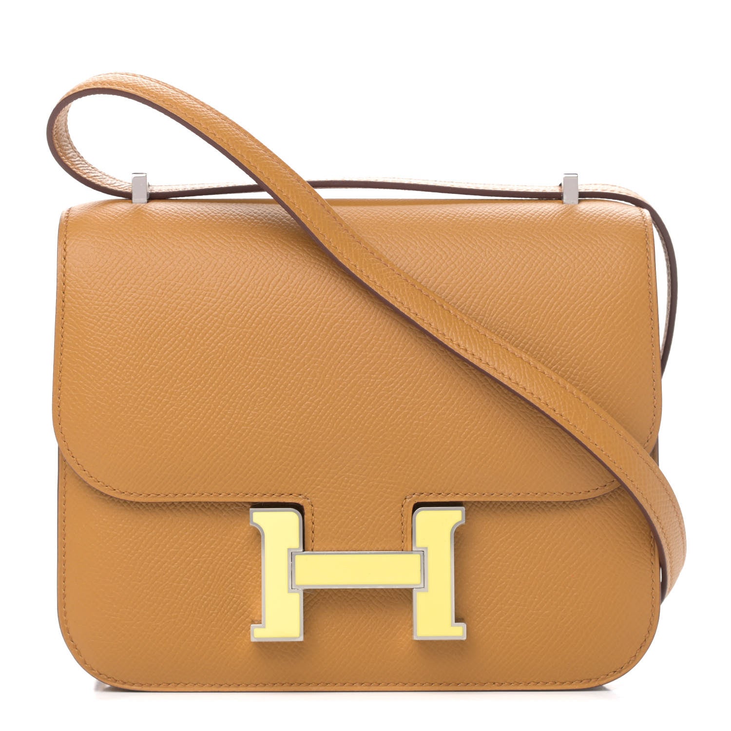 Hermes Epsom Enamel Constance 18 Sesame Lime 1 of 4