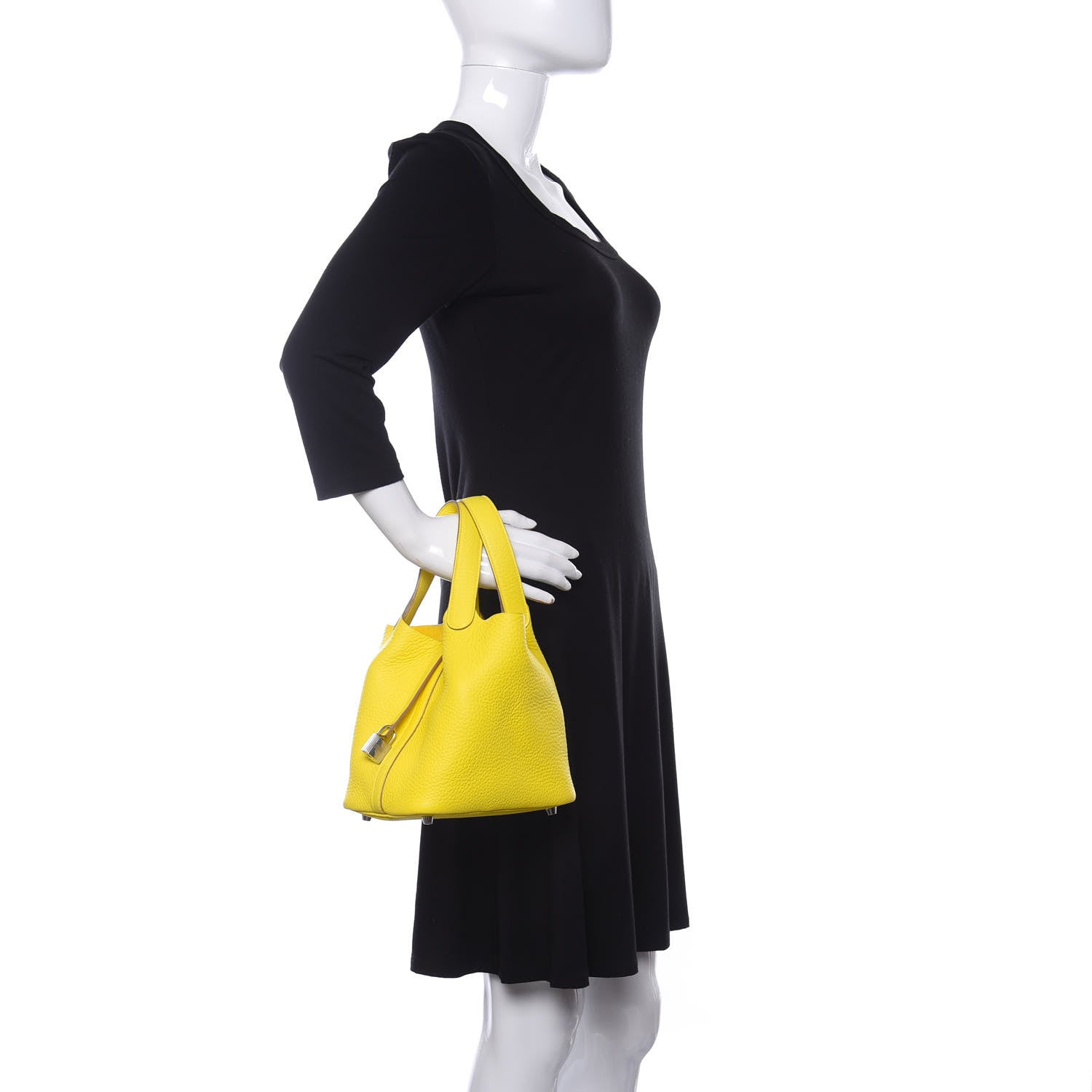 Hermes Taurillon Clemence Picotin Lock 18 PM Lime 2 of 10