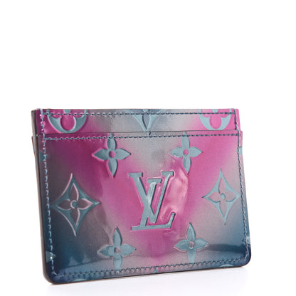Louis Vuitton Metallic Vernis Card Holder Blue Pink 3 of 7