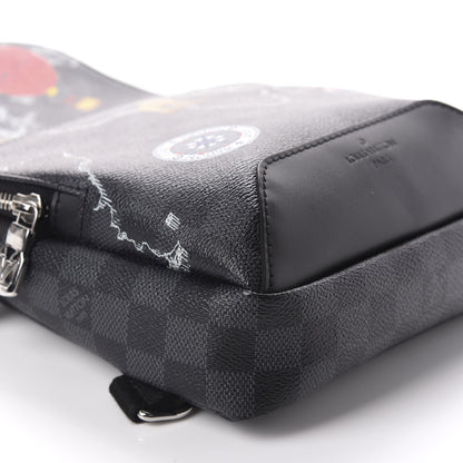 Louis Vuitton Damier Graphite World Map Avenue Sling Backpack 5 of 10