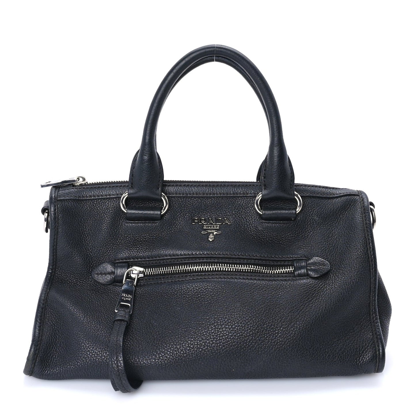 Vitello Phenix Shopping Satchel Black