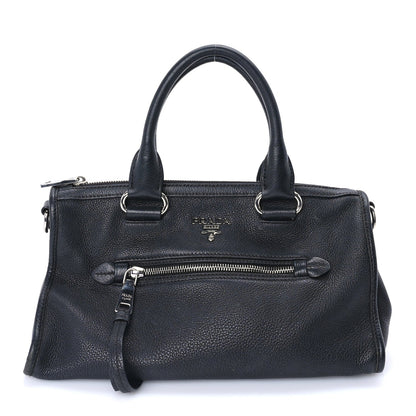 Prada Vitello Phenix Shopping Satchel Black 1 of 7