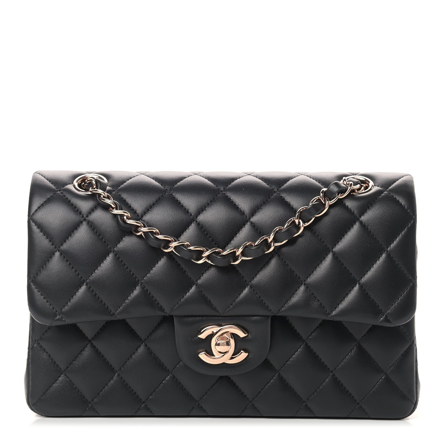 Chanel Lambskin Quilted Small Double Flap Black 1 of 13