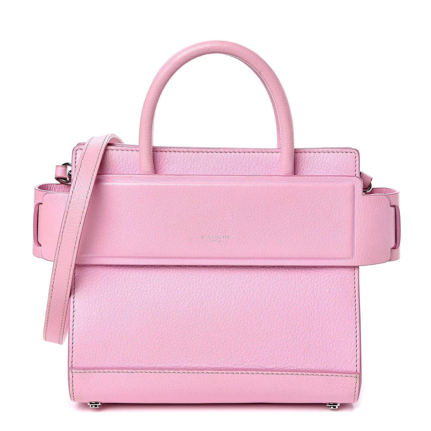 Givenchy Grained Calfskin Mini Horizon Satchel Bright Pink 1 of 11