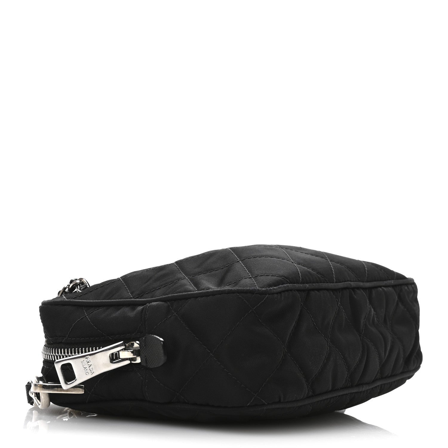 Prada Nylon Tessuto Impuntu Quilted Bandoliera Crossbody Bag Black 4 of 7