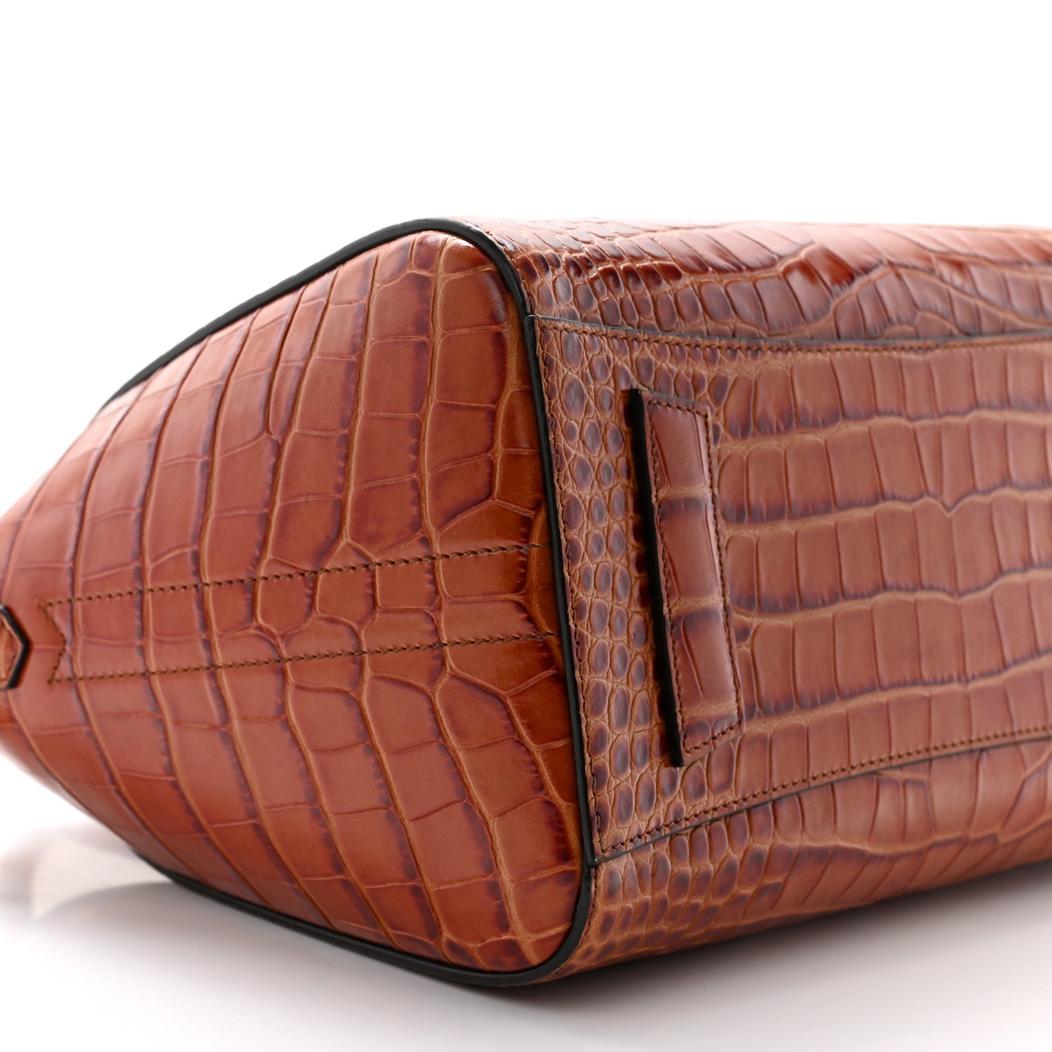 Givenchy Calfskin Crocodile Embossed Small Antigona Cognac 9 of 13