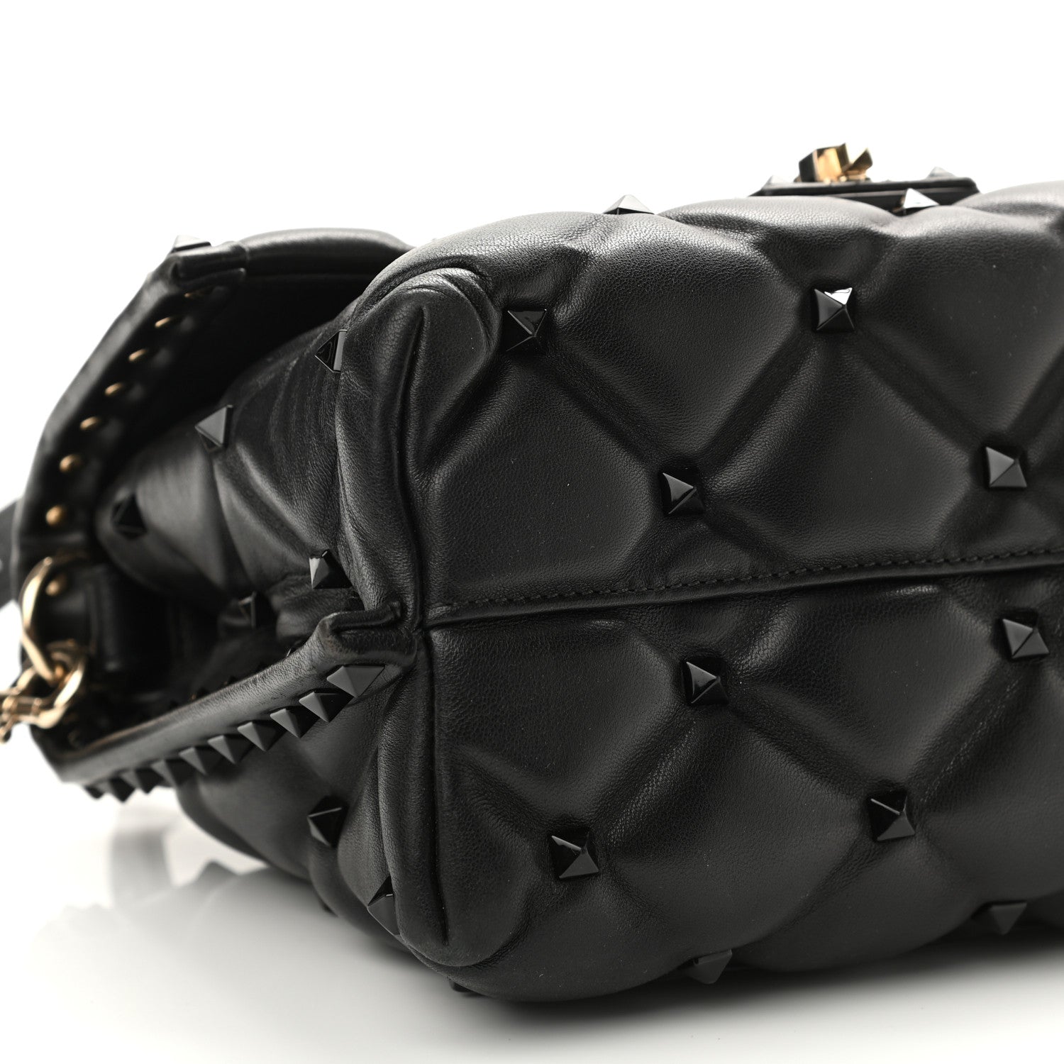 Valentino Garavani Nappa Monochrome Medium Candystud Top Handle Bag Black 10 of 17