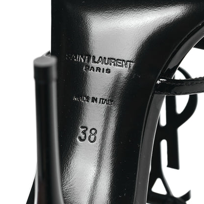 Saint Laurent Patent Cassandra 100 Sandals 38 Black 6 of 8