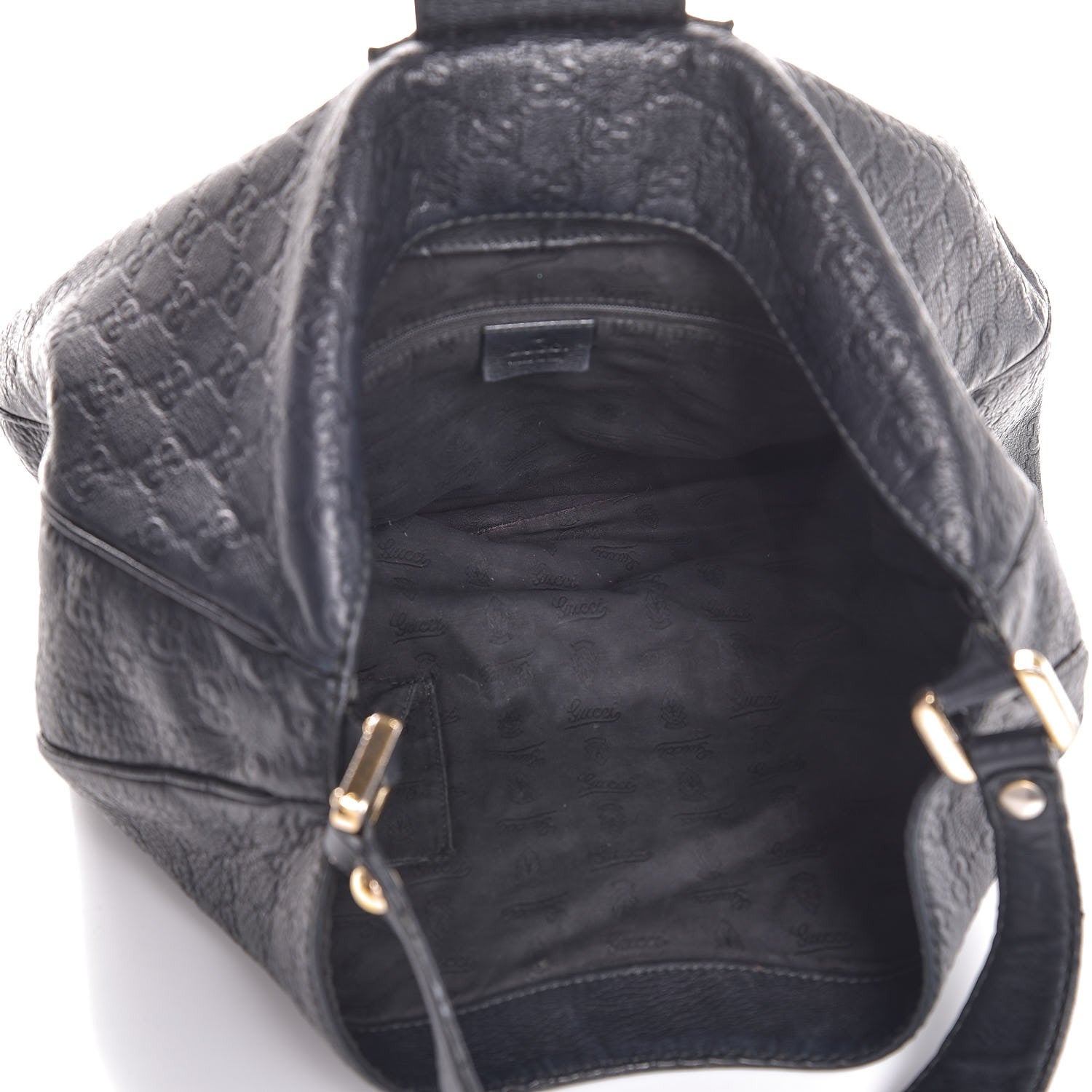 Gucci Guccissima Large New Ladies Web Hobo Black 5 of 11