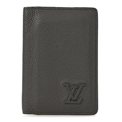 Louis Vuitton Grained Calfskin Aerogram Pocket Organizer Khaki 1 of 7