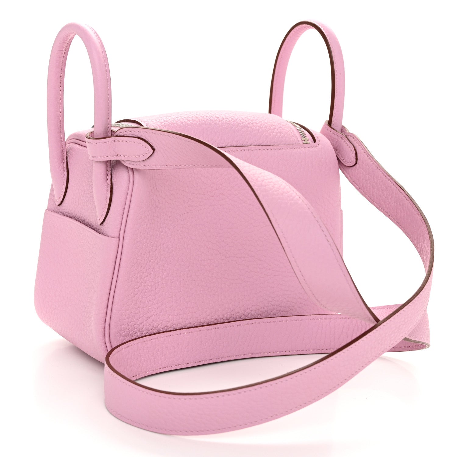 Hermes Taurillon Clemence Mini Lindy 20 Mauve Sylvestre 3 of 10