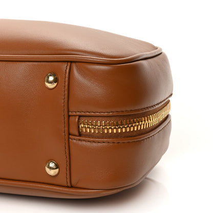 Miu Miu Calfskin Large Arcadie Top Handle Bag Cognac Cognac 9 of 9