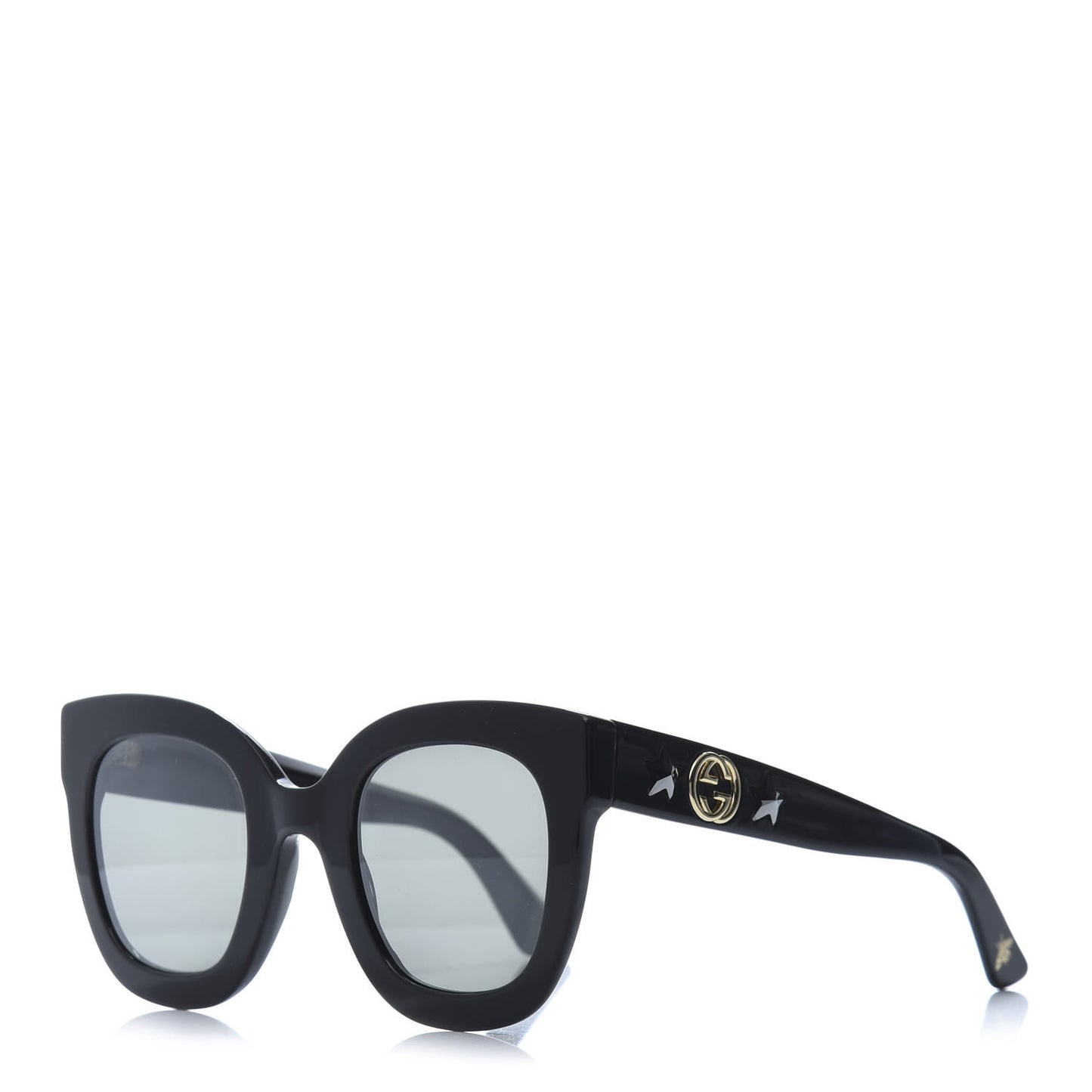 Round Frame Star Sunglasses GG0208S Black
