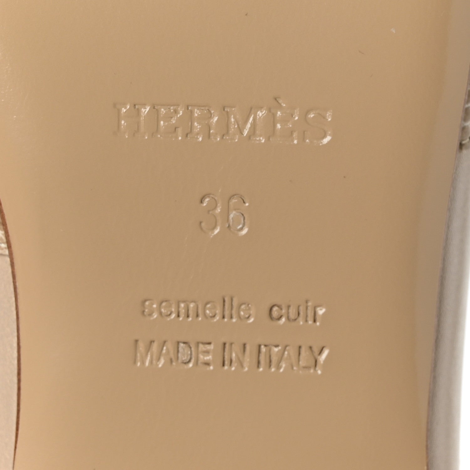 Hermes Shiny Lizard Calfskin Oz Mules 36 Beige Sarrazin 7 of 9