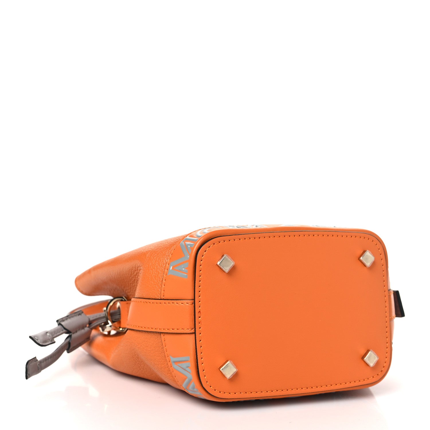 MCM Goatskin Milano Mini Drawstring Bag Orange 4 of 9