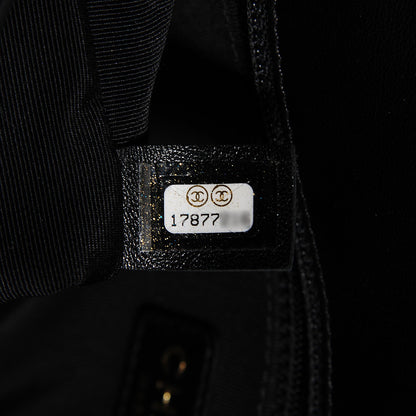 Chanel Lambskin Quilted Medium Graphic Flap Beige Black 8 of 9