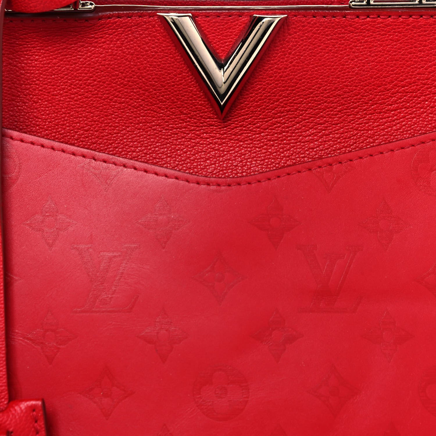 Louis Vuitton Monogram Cuir Plume Very Zipped Tote Rubis 8 of 12