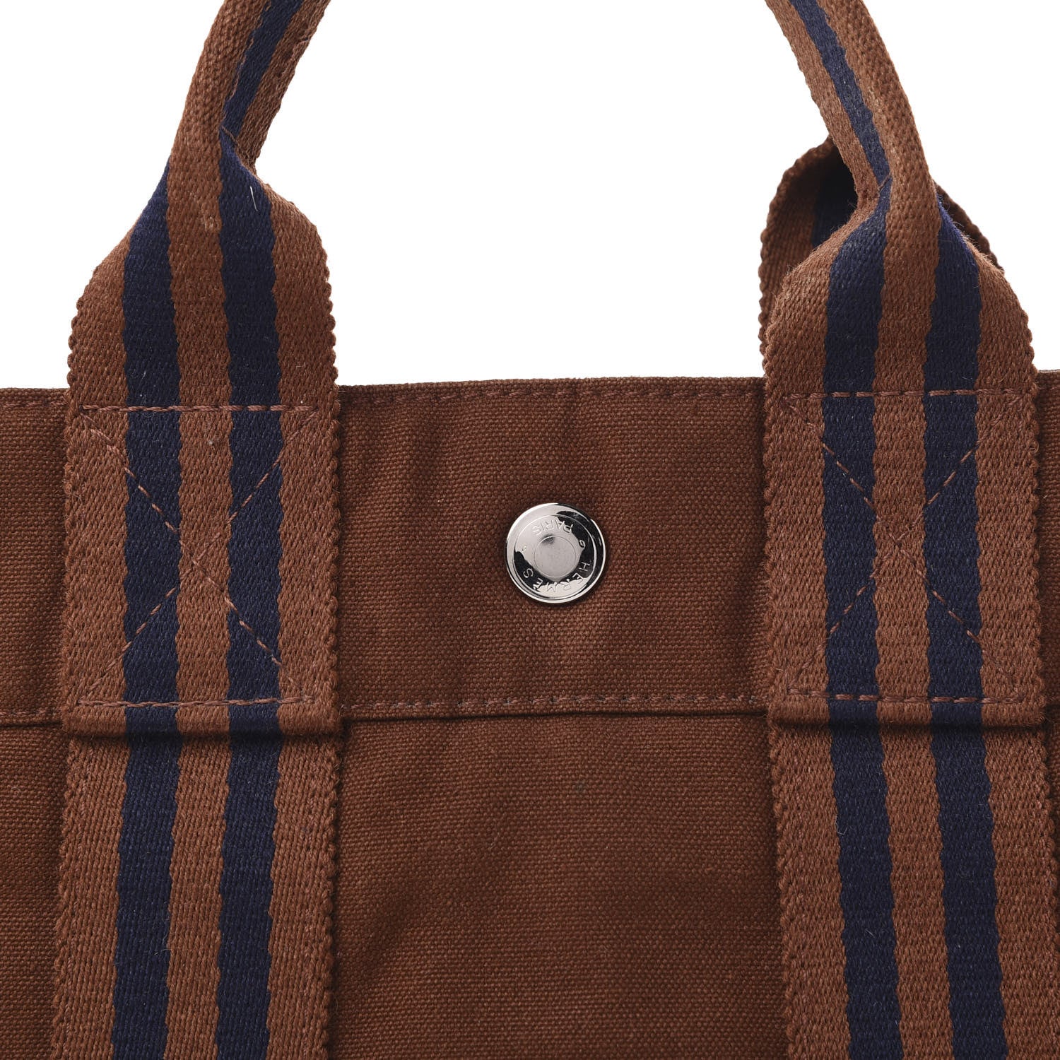 Hermes Canvas Tout Fourre PM Brown 9 of 9