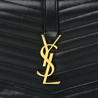 Saint Laurent Lambskin Matelasse Chevron Monogram Small Sulpice Bag Black 6 of 8