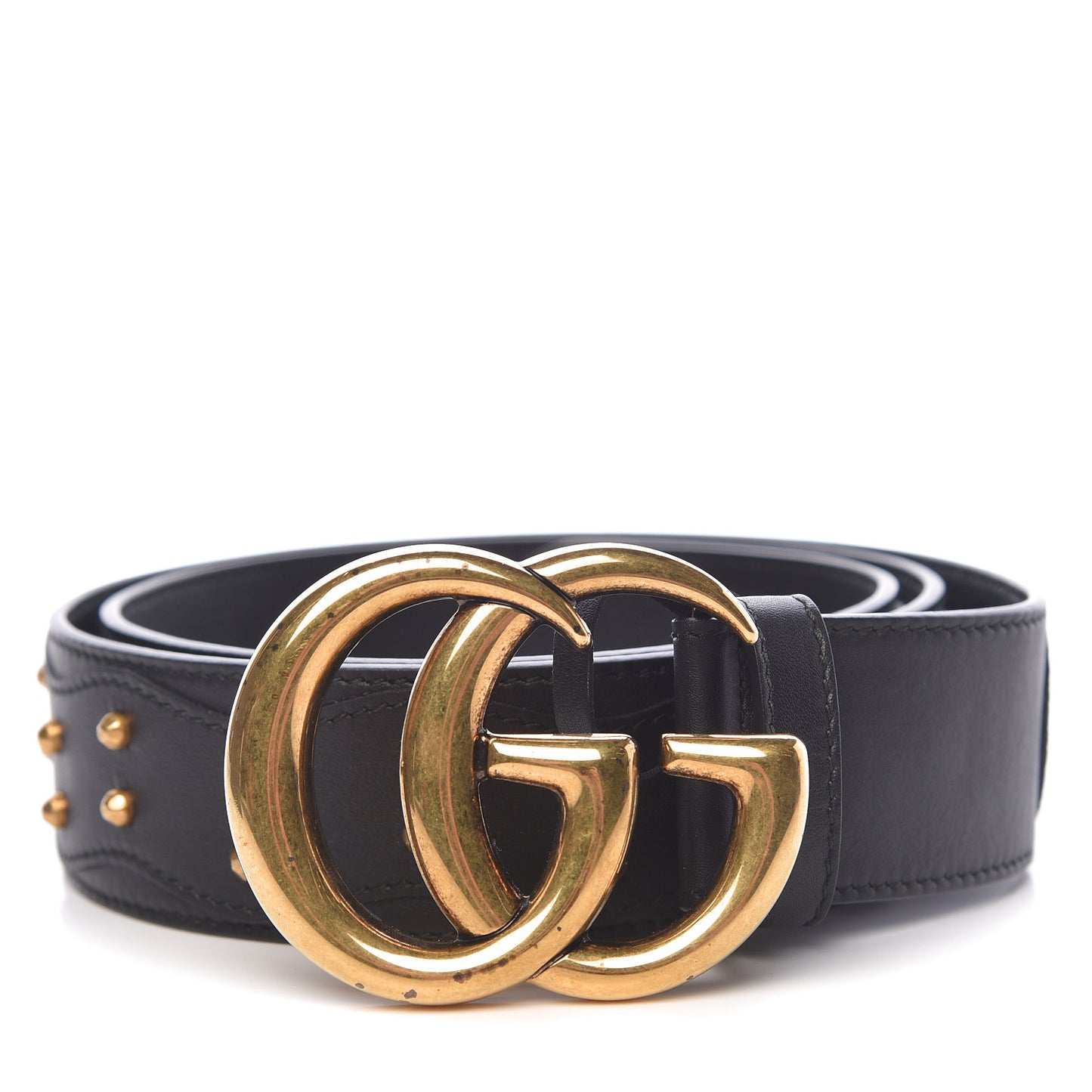 Calfskin Studded Marmont Belt 90 36 Black