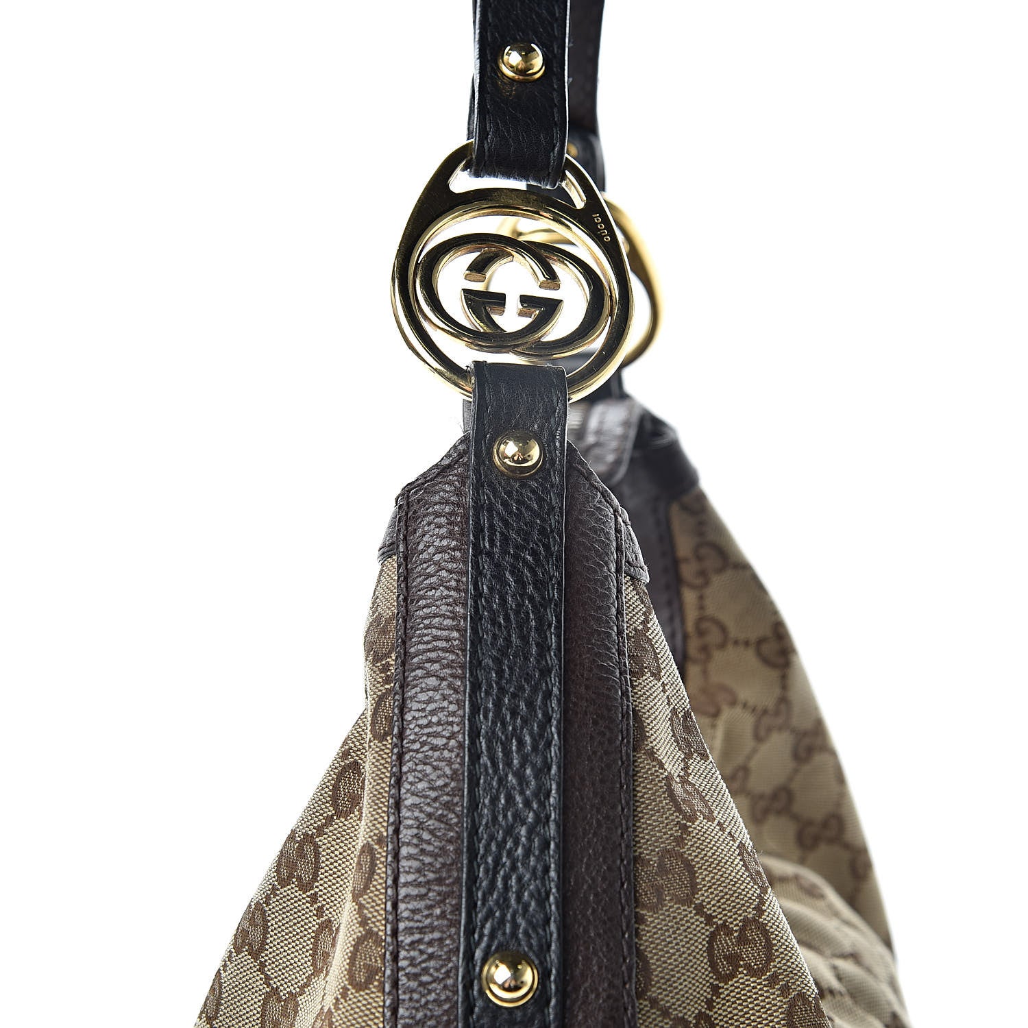 Gucci Monogram Medium Interlocking Hobo Dark Brown 8 of 12