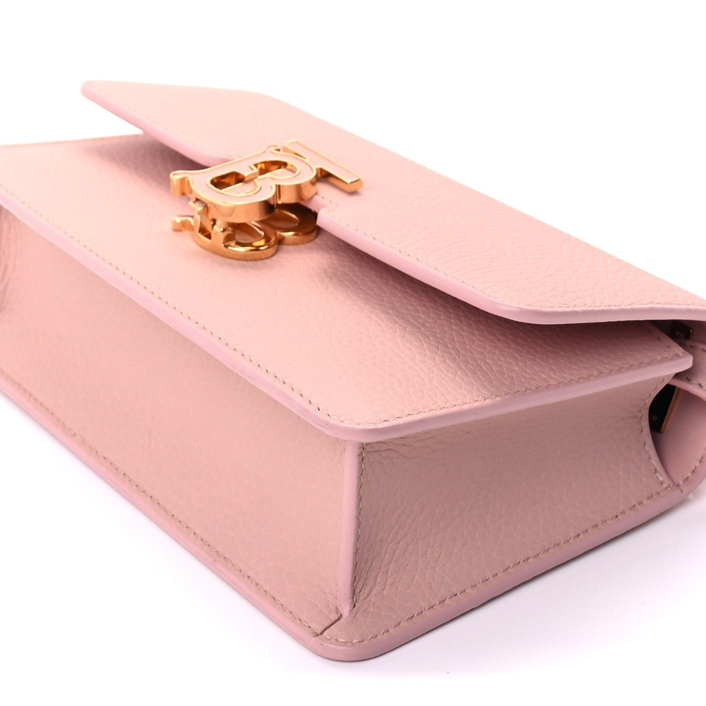 Grained Calfskin Mini TB Elongated Bag Dusty Pink