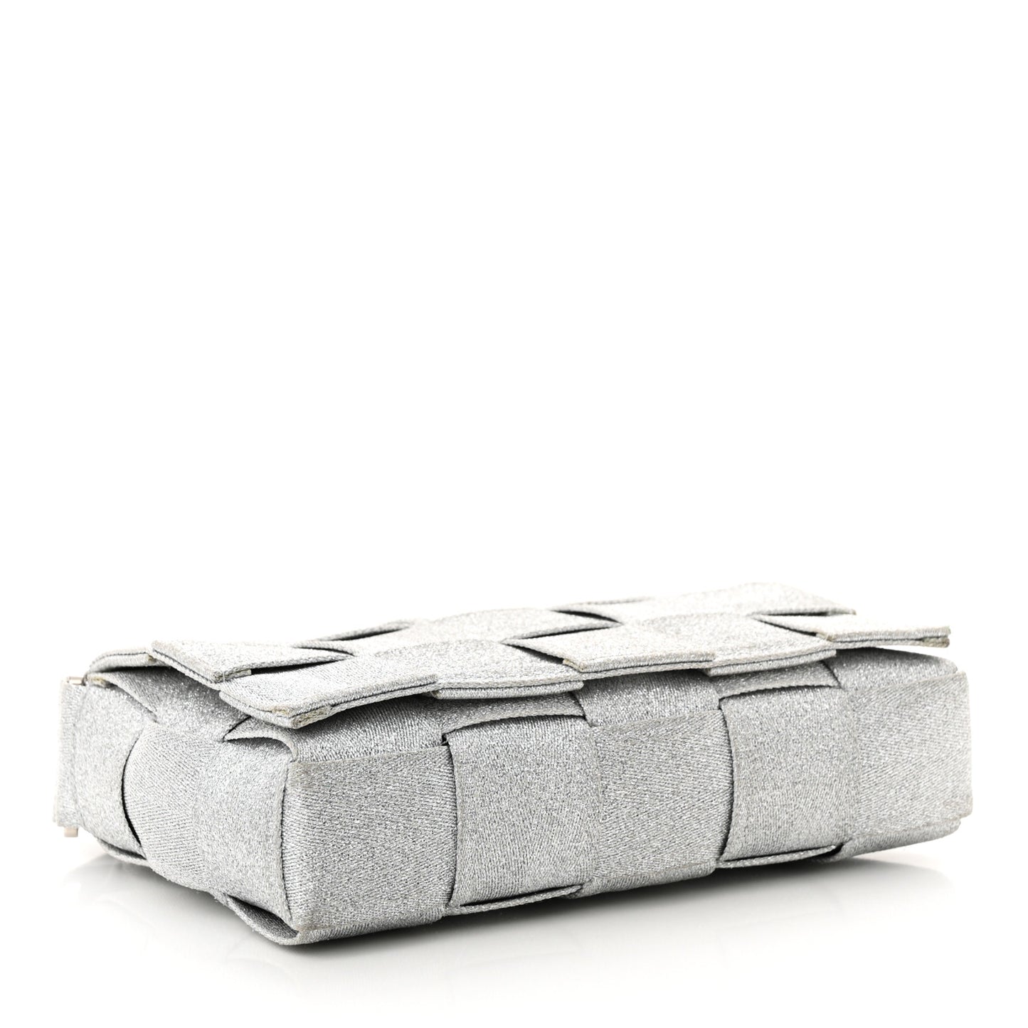 Webbing Maxi Intrecciato Cassette Bag Silver