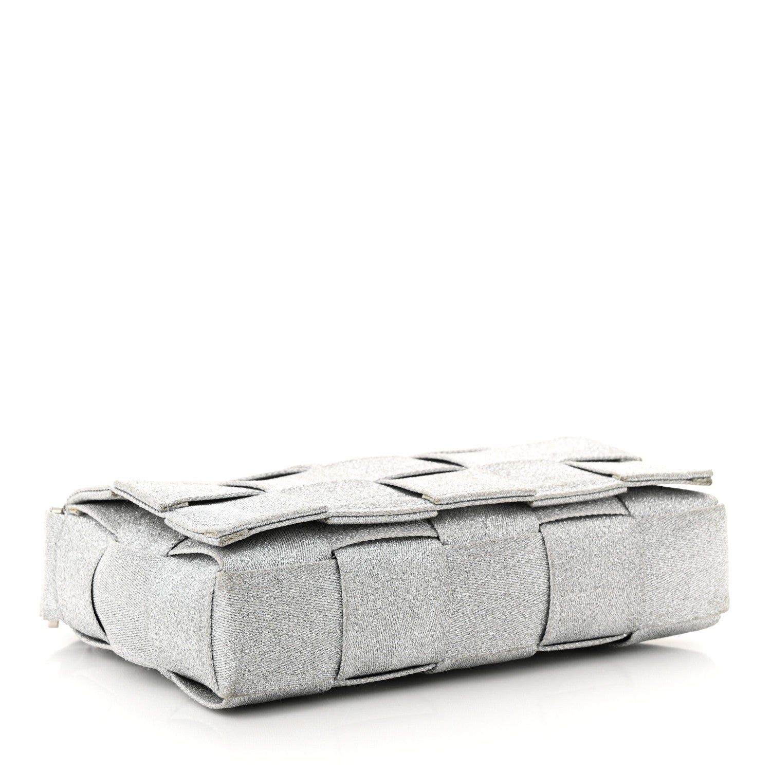 Bottega Veneta Webbing Maxi Intrecciato Cassette Bag Silver 4 of 15