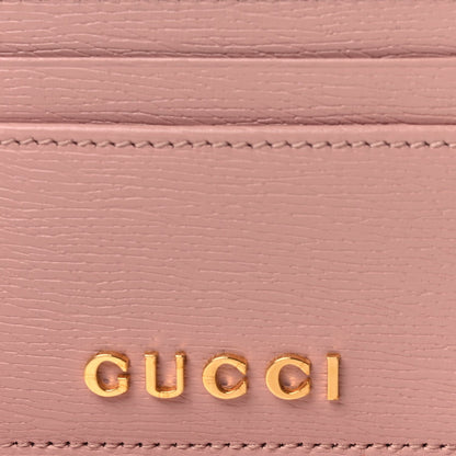Gucci Calfskin Script Card Holder Light Pink 7 of 8