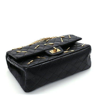 Chanel Calfskin Quilted Spoon Charms Brasserie 2.55 Reissue 225 Flap  Black 3 of 9