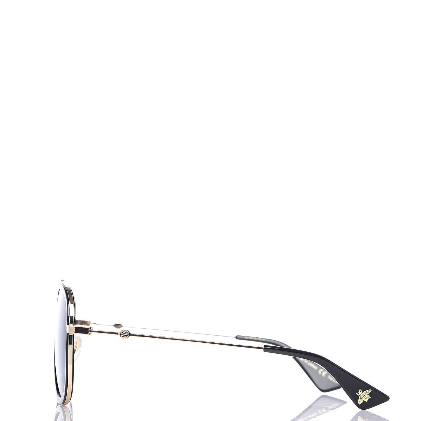 Aviator Sunglasses GG0062S Black Gold