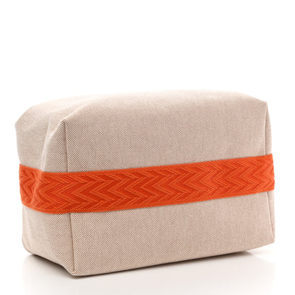 Hermes Canvas Large Bride-A-Brac Pouch Natural Orange 4 of 8