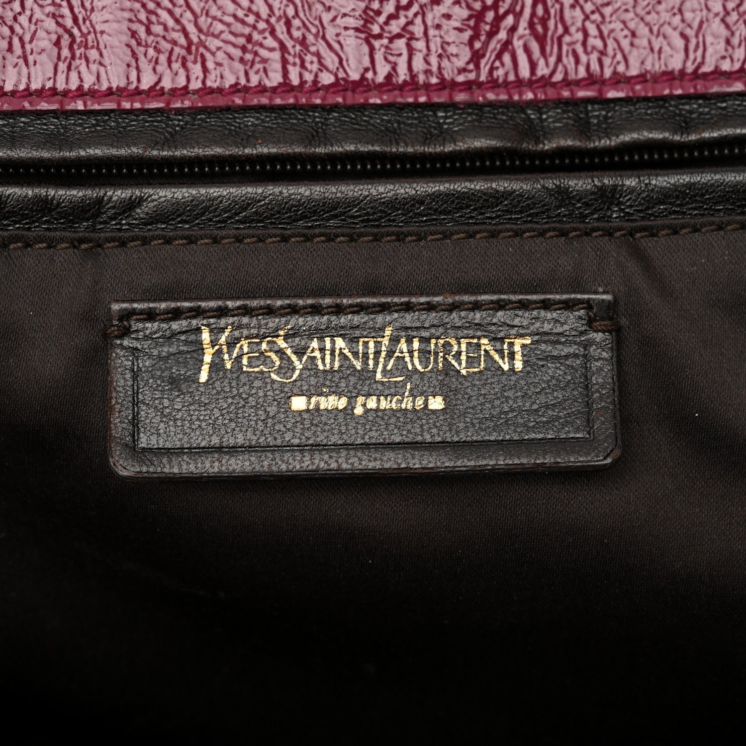 Saint Laurent Patent Tribute Tote Red 6 of 7