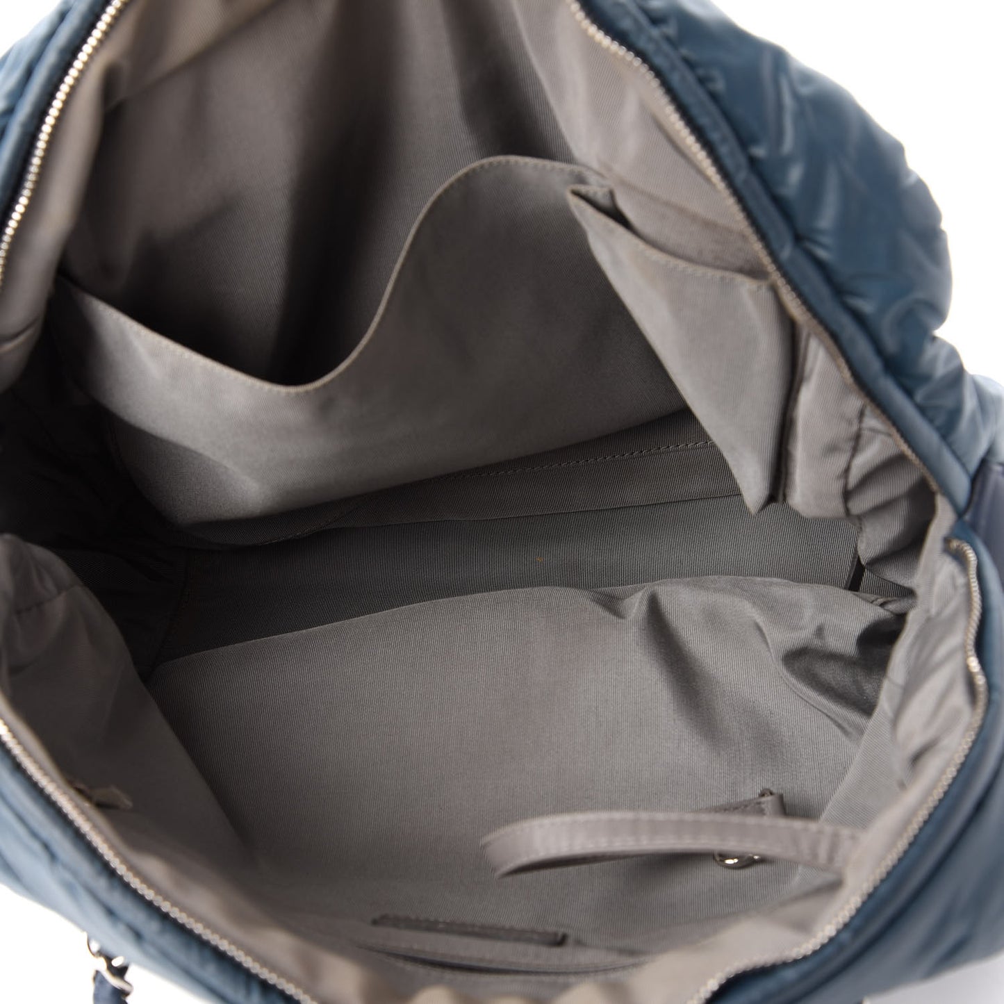 Nylon Quilted Tweed Stitch Bubble Camera Case Blue