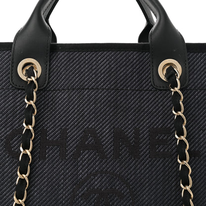 Chanel Woven Straw Raffia Medium Deauville Tote Black 8 of 14