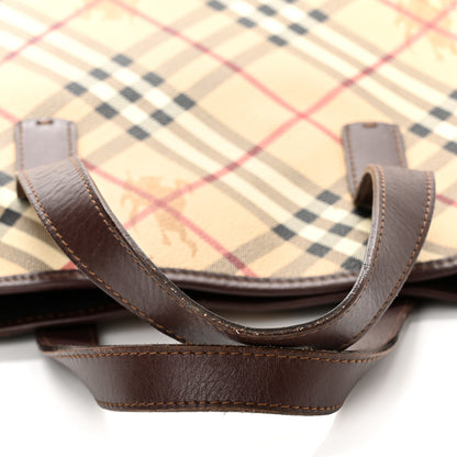 Burberry Haymarket Check Studded Tote Chocolate 12 of 12