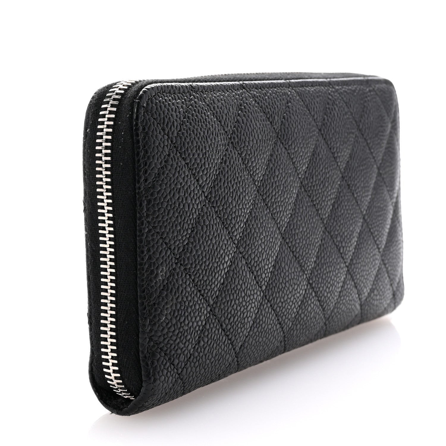Chanel Caviar Quilted Large Gusset Zip Around Wallet Black 3 of 7
