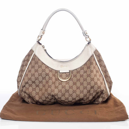 Gucci Monogram D Gold Large Hobo Ivory 11 of 11