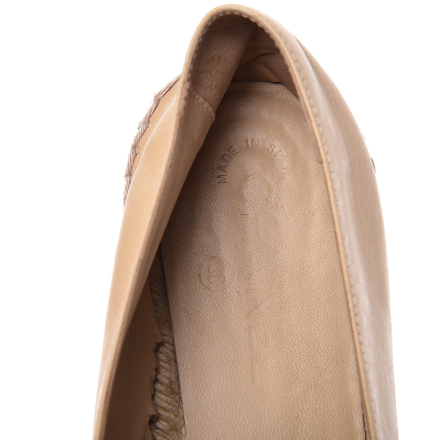 Lambskin CC Espadrilles 38 Beige Black