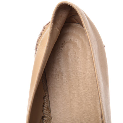 Chanel Lambskin CC Espadrilles 38 Beige Black 10 of 21
