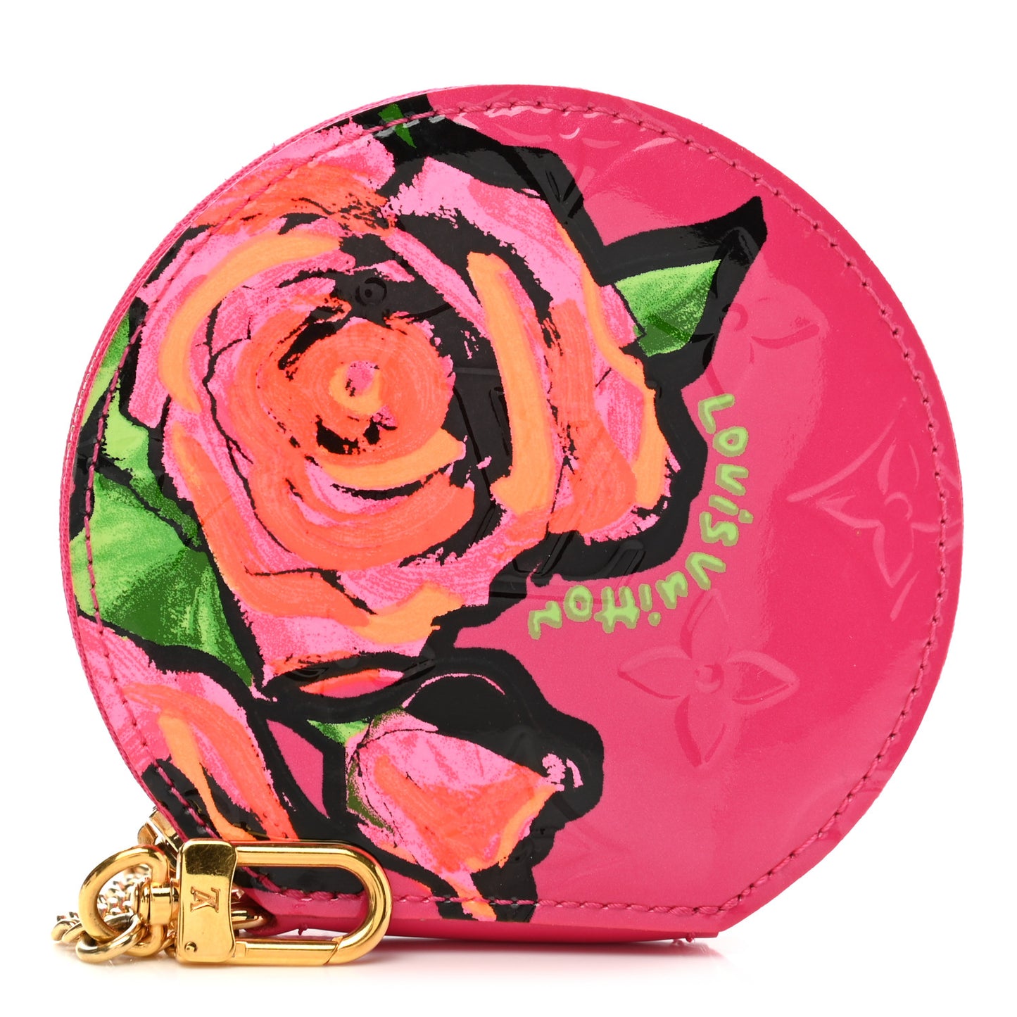 Vernis Roses Chapeau Coin Purse Rose Pop