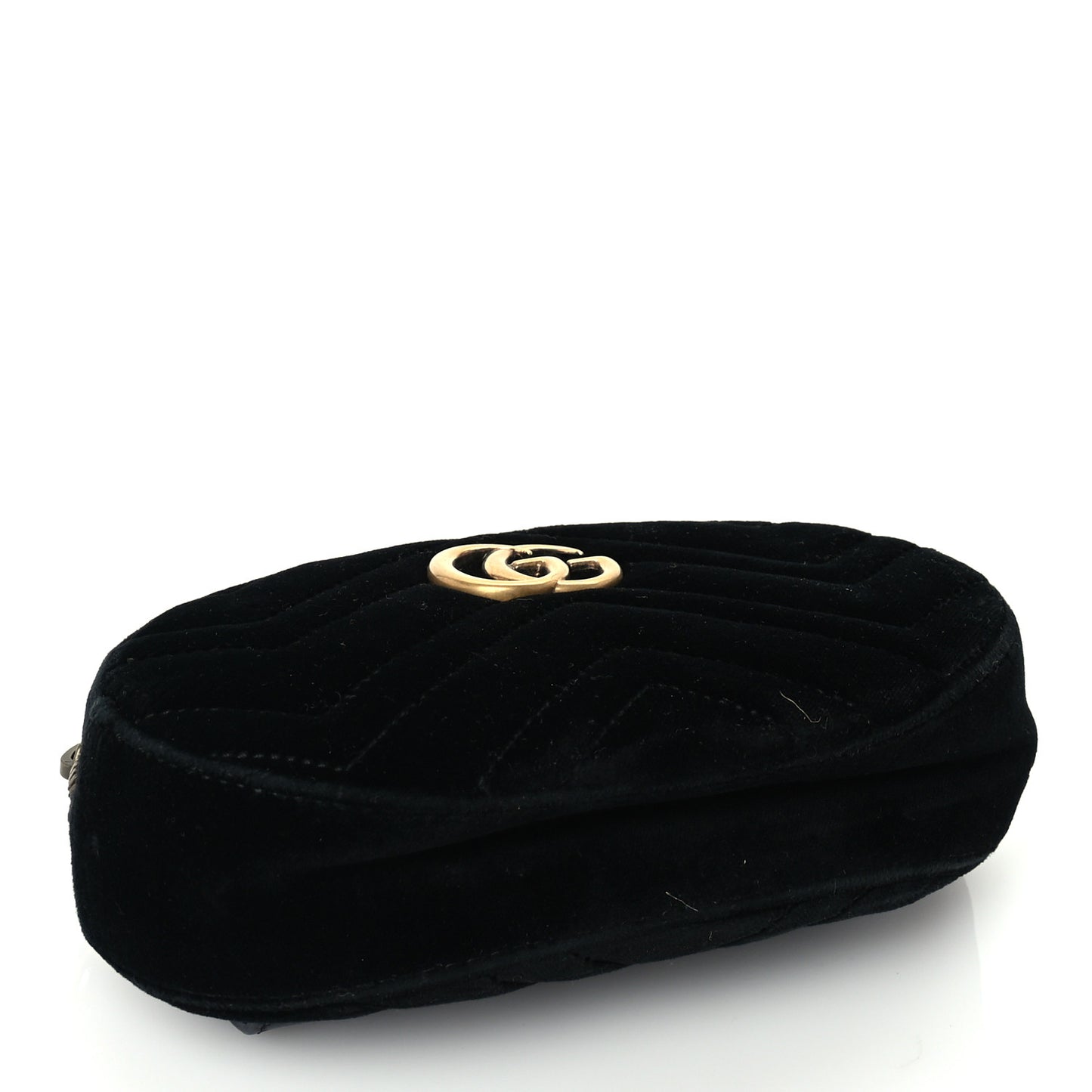 Velvet Matelasse GG Marmont Belt Bag  95 38 Black