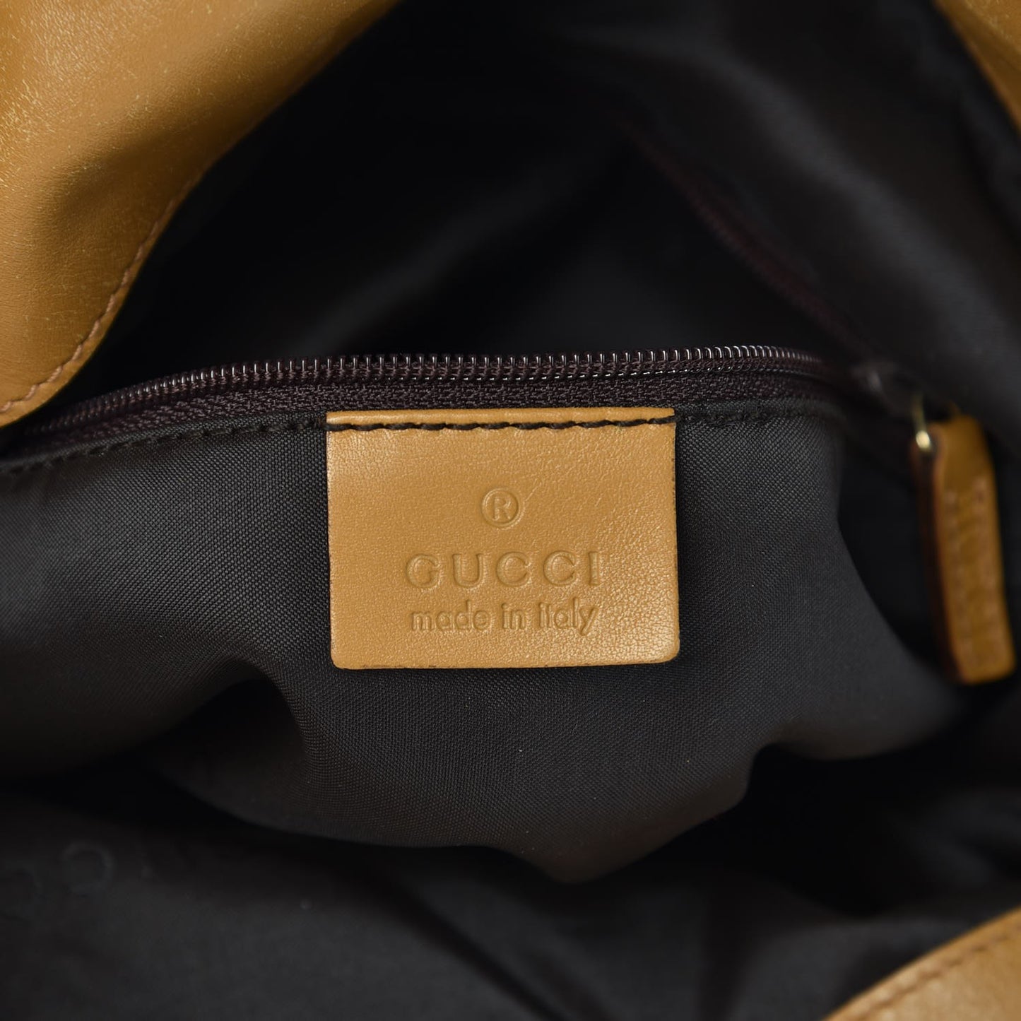 Monogram Bamboo Top Handle Bag Tan