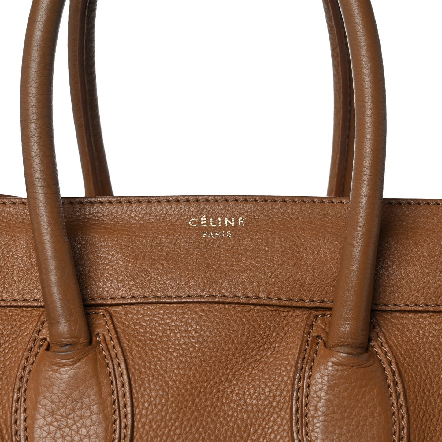 Drummed Calfskin Mini Luggage Camel